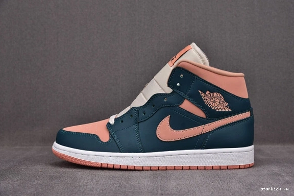 (W) BQ6472-308 Teal Green 1 Mid Jordan Dark  BQ6472-308 0410